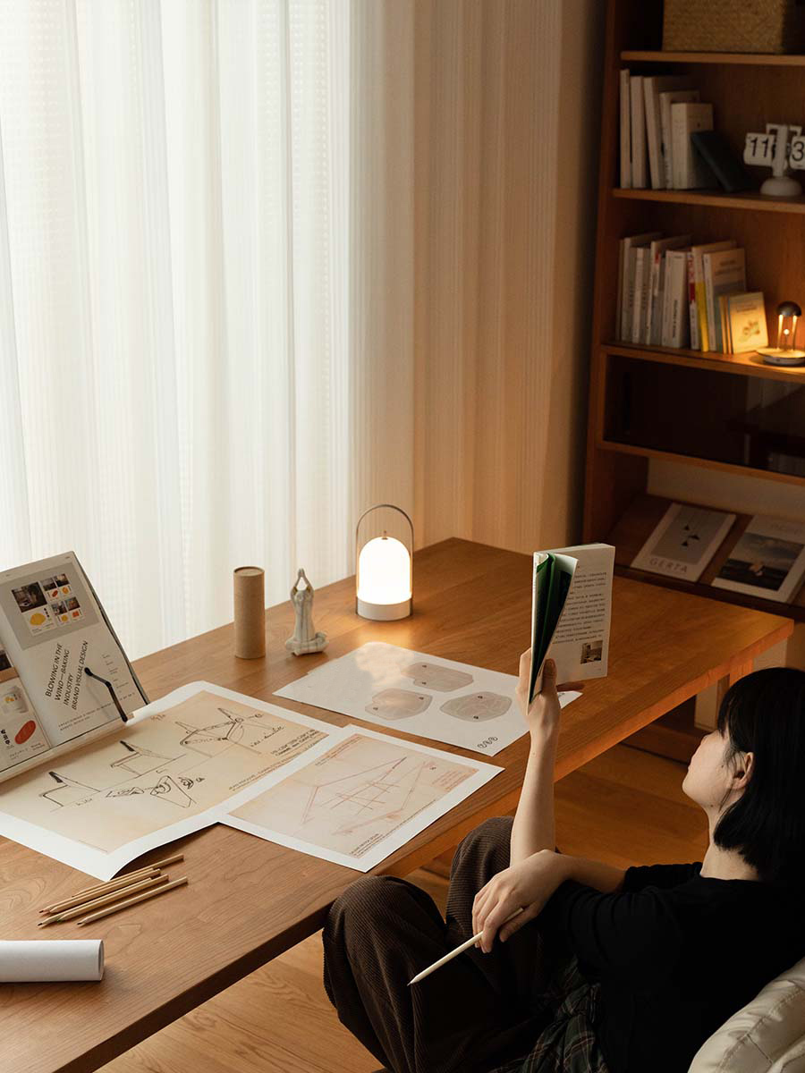 チェリーウッドロングダイニングテーブル