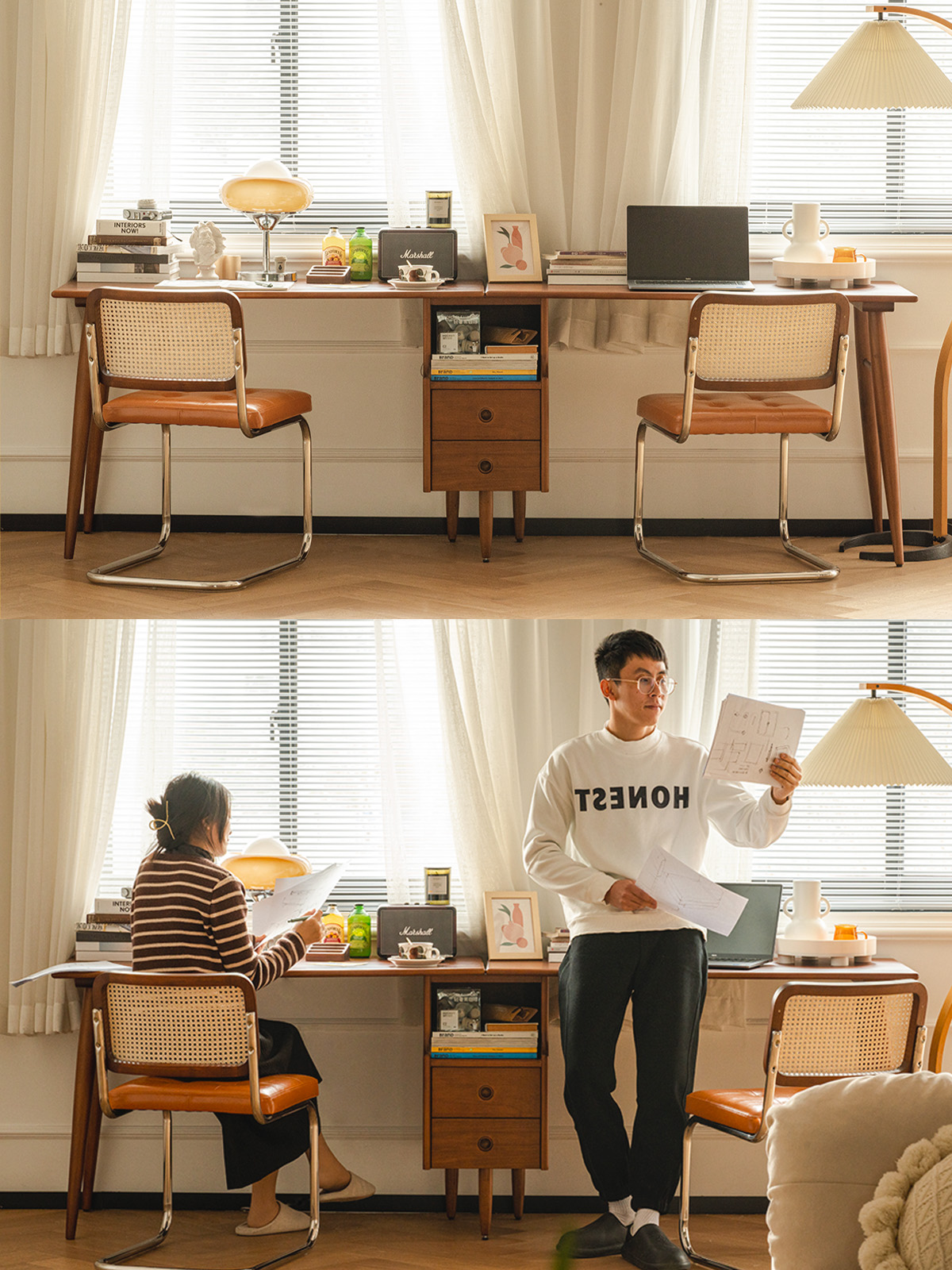 Woody Prime Boxツゲ材 収納付き木製ワークデスク | デザイン性と機能