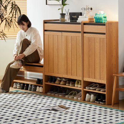 Woody Prime Cherry 大容量チェリーウッドシューズボックス | 高級感と