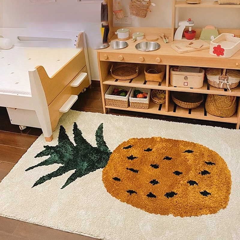 pineapple ふわふわ柔らかラグ