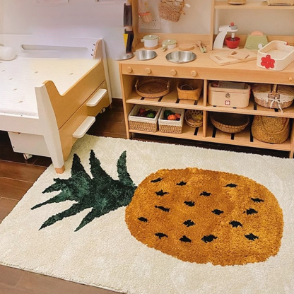 pineapple ふわふわ柔らかラグ