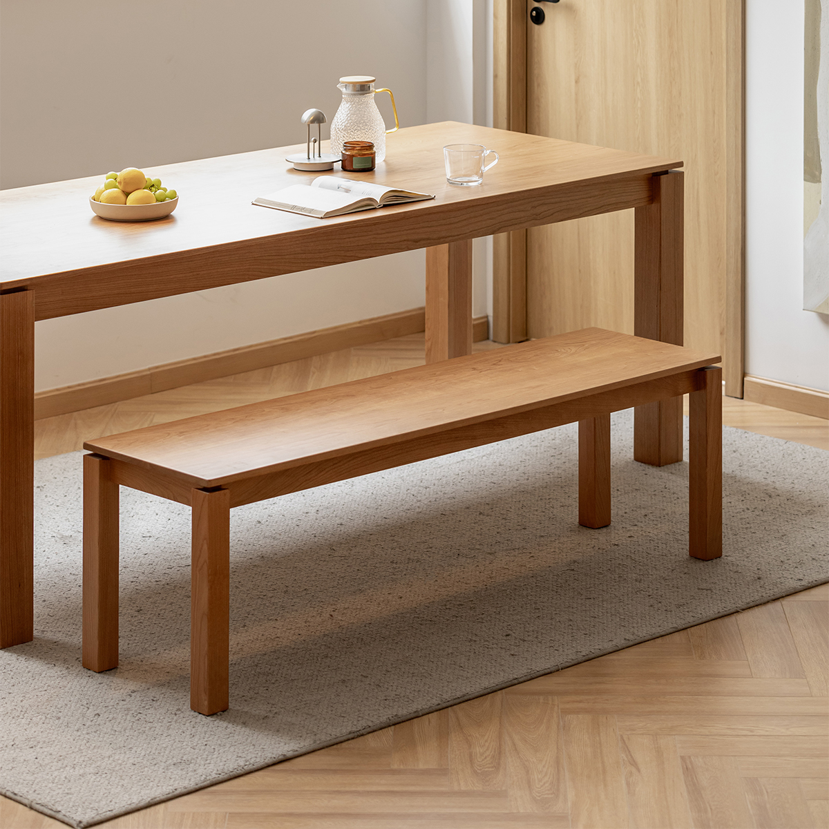 チェリーウッドダイニングベンチ