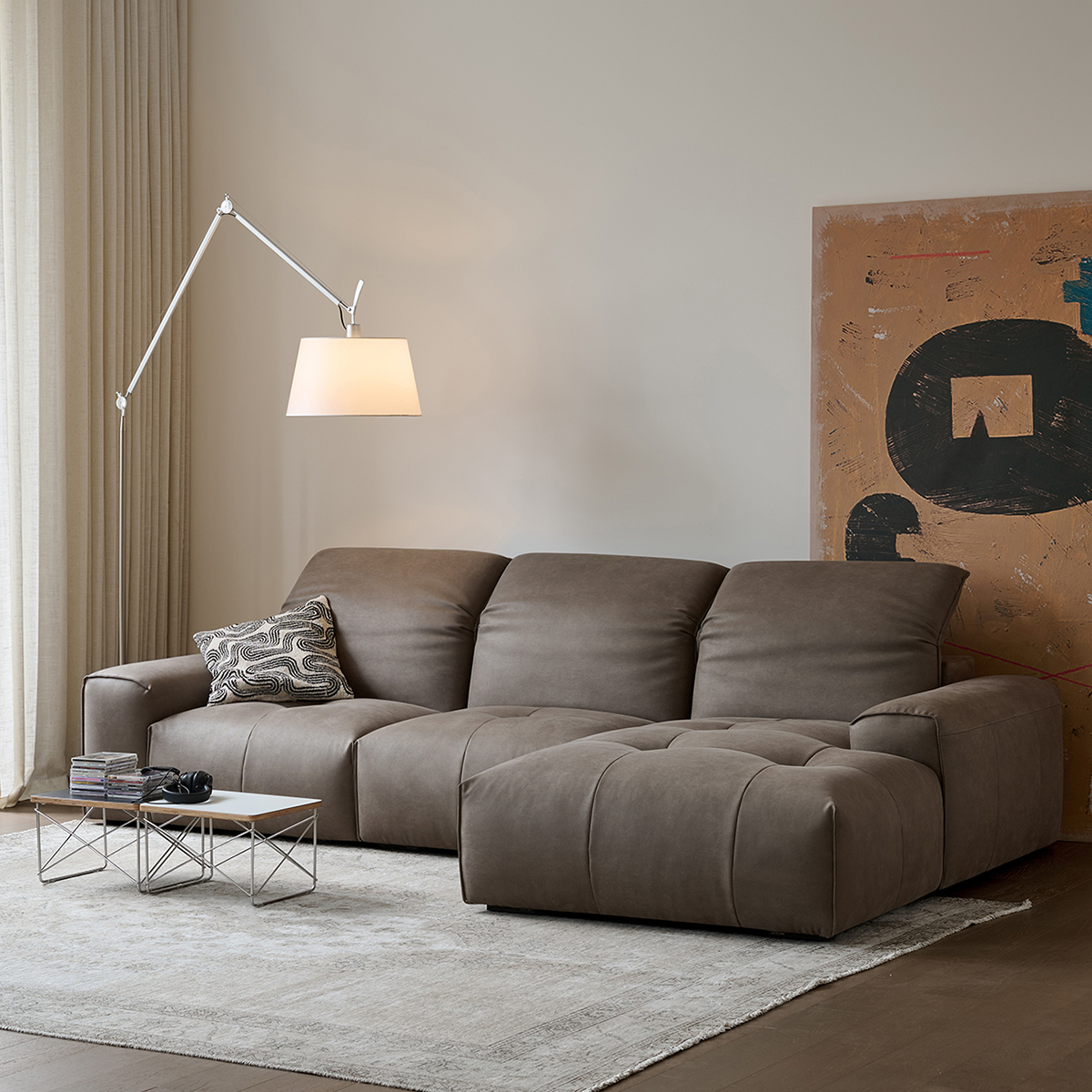 D0154 ローソファ SIEVE rect unit sofa ワイドタイプ ｜家具