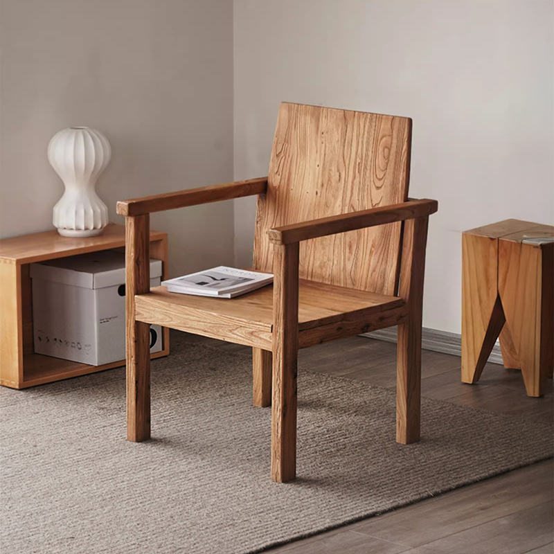 ニレ古材ナチュラルチェア | 職人の手作業による丁寧な仕上げが魅力