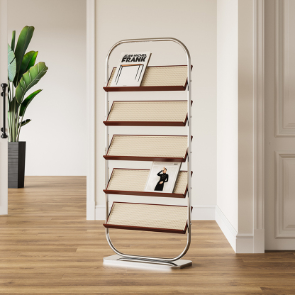 アンティーク調ラタンマガジンラック