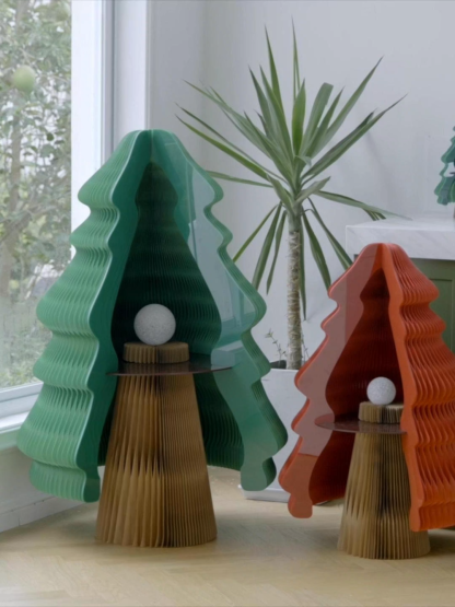 Kraft Paper ライト付き紙製クリスマスツリー