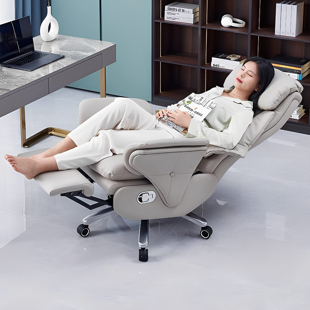 シンプルロッキングデスクチェア