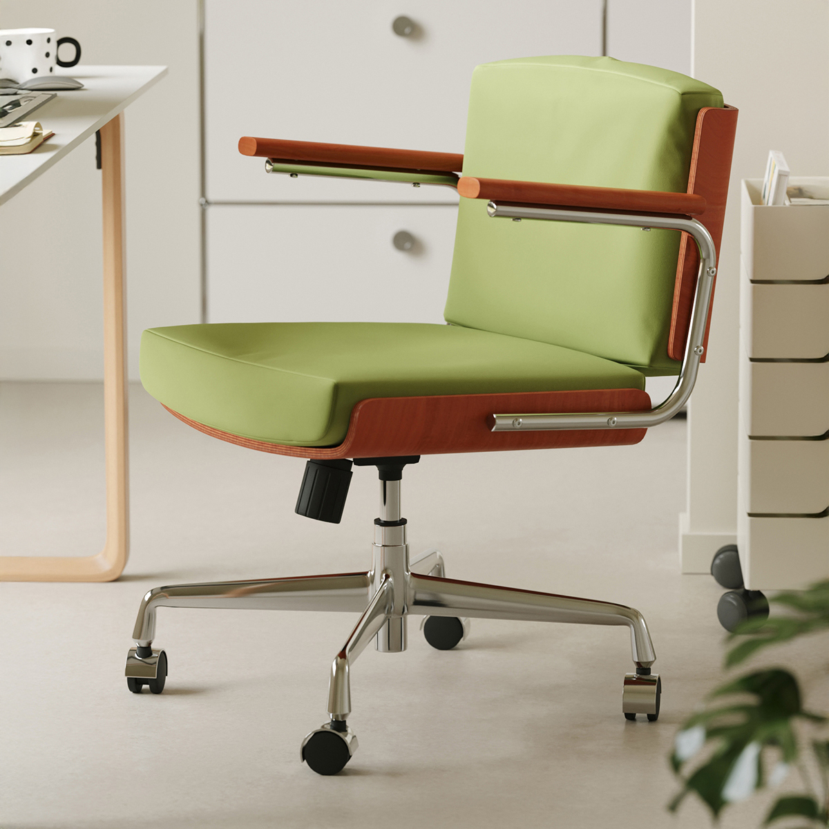 デスクチェア　クッション付き　昇降 昇降式モダンデスクチェア | 快適な座り心地と調整可能なデザイン – CAGUUU