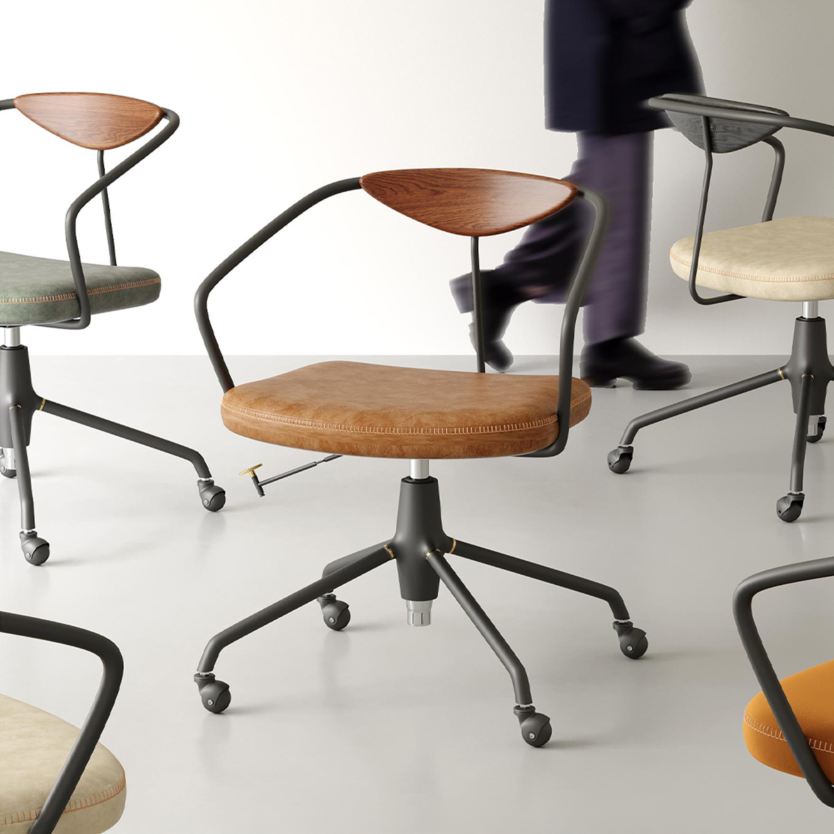 レザーオフィスチェア