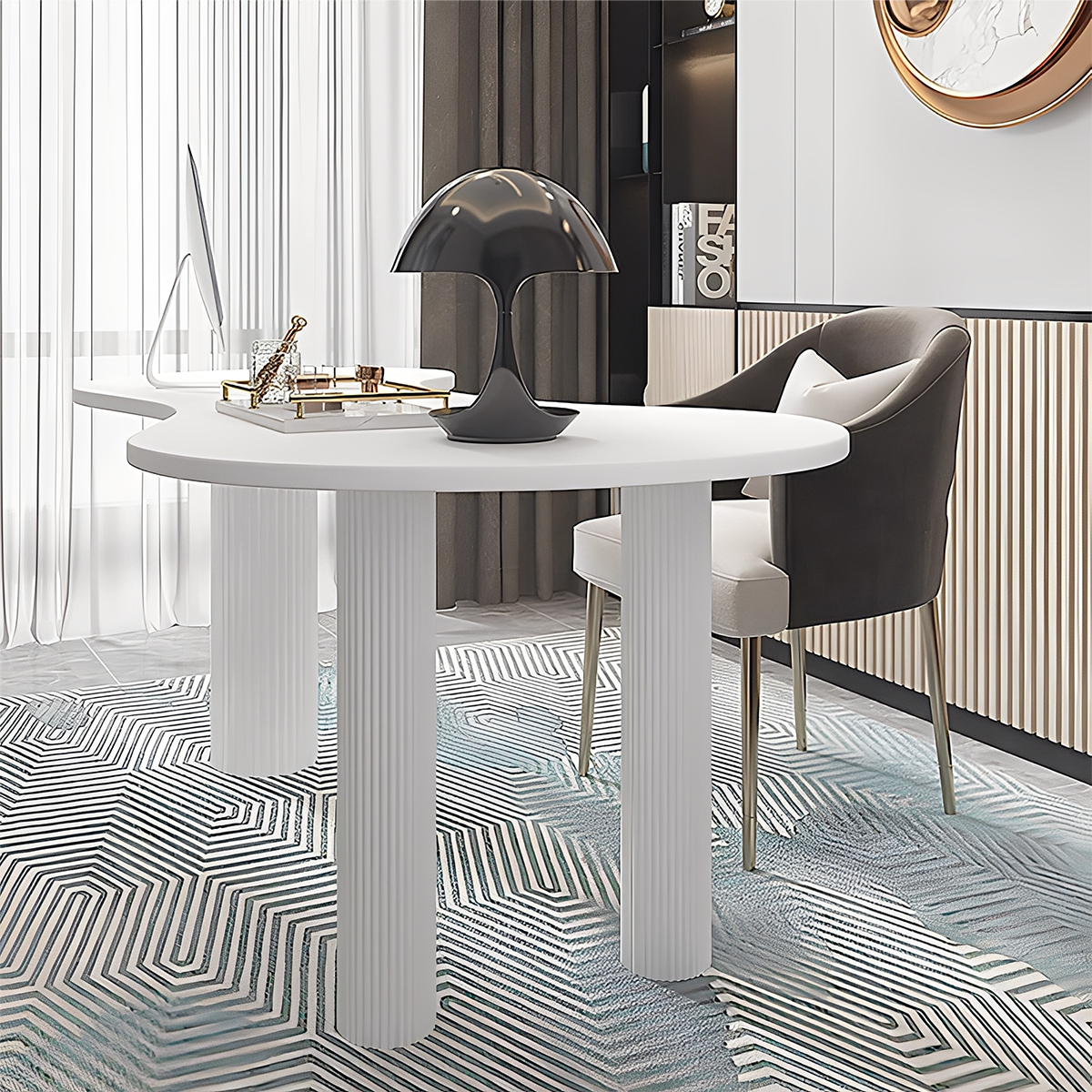 モダンカーブテーブル