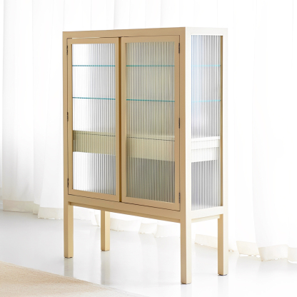 リブガラスサイドキャビネット