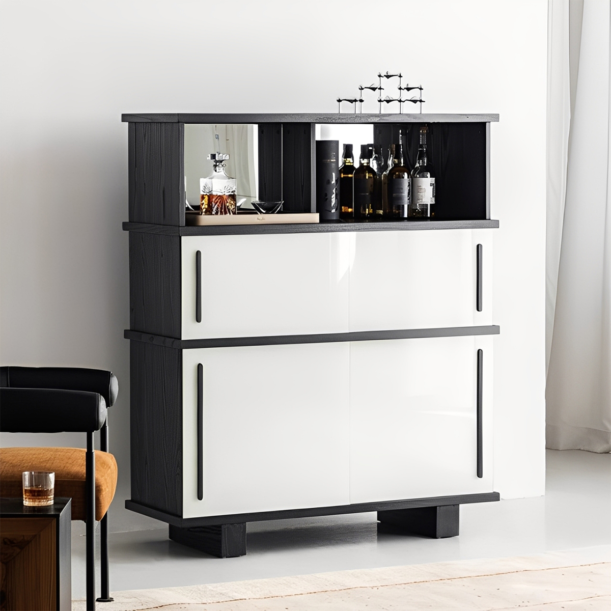 モノトーンミラーキャビネット