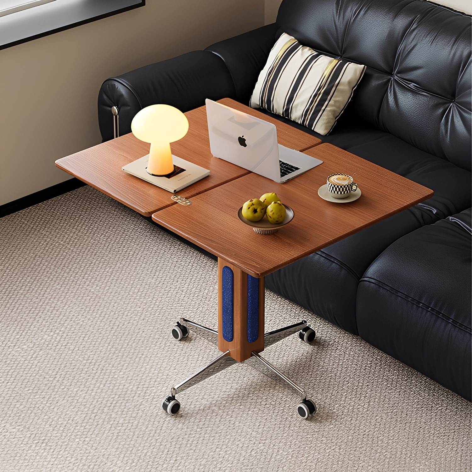 ウッドモダン昇降ティーテーブル