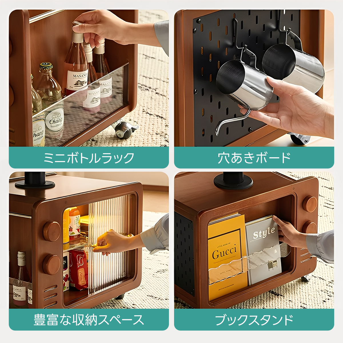 コンパクトウッド昇降テーブル