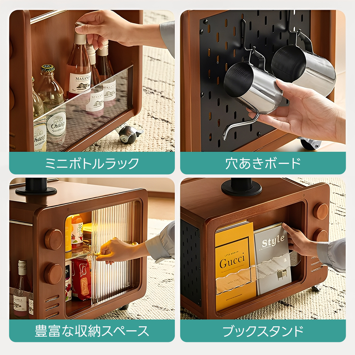 コンパクトウッド昇降テーブル