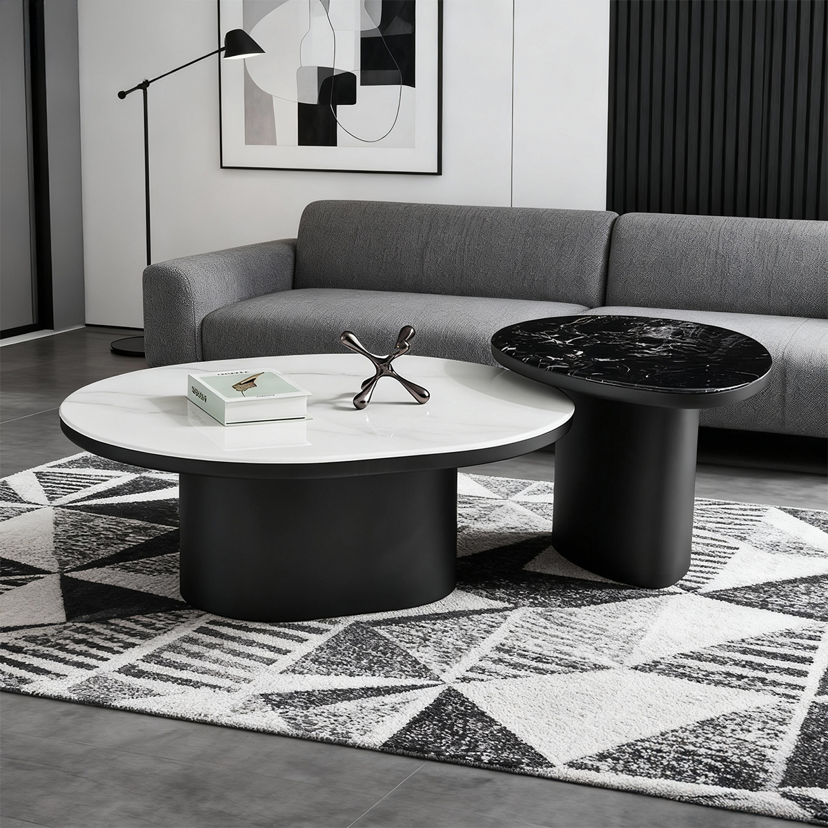 モノトーンローテーブルセット