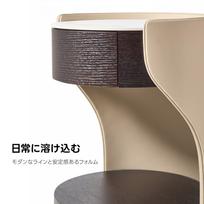 カーブサークルナイトテーブル