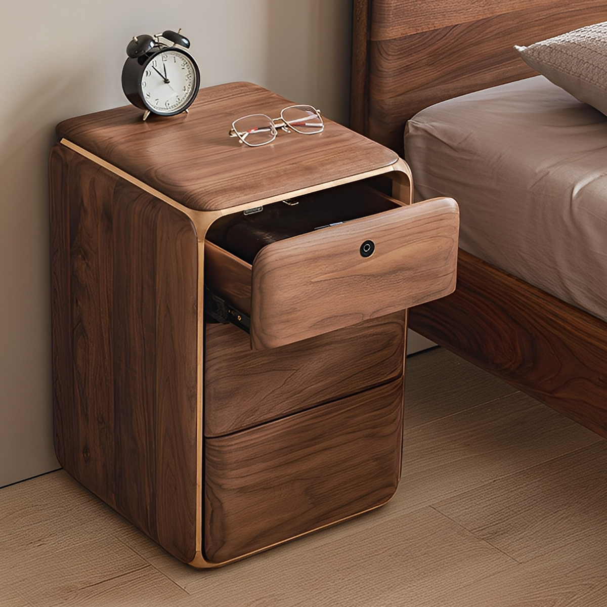 マルニ　ウォールナット　ダークブラウン キャビネット2本　中央部分は除く マルニ ウォールナット ダークブラウン キャビネット2本 中央部分は