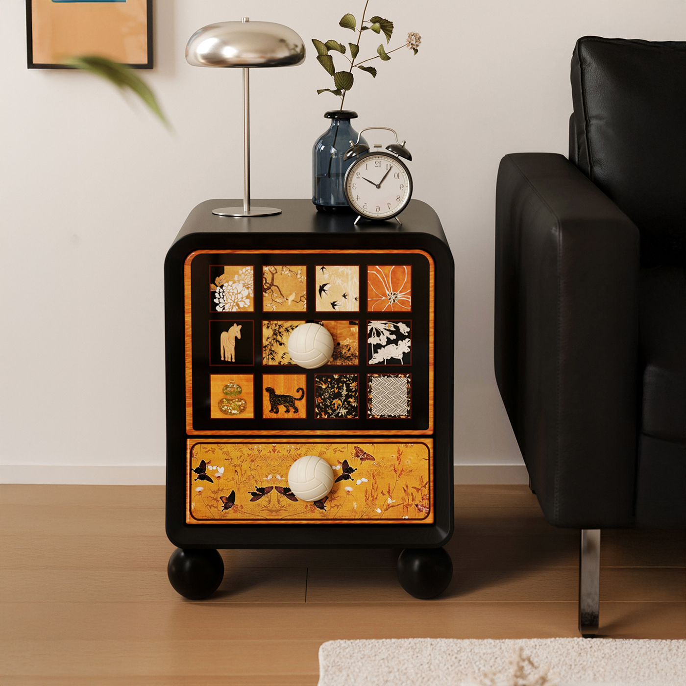 和モダンサイドキャビネット