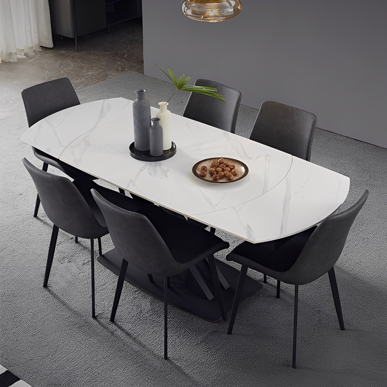 【大特価セール！】【13400円→8999円】テーブル 75×75×73cm 楽天市場】【開梱設置付】ダイニング テーブル 伸縮式 変形 円形