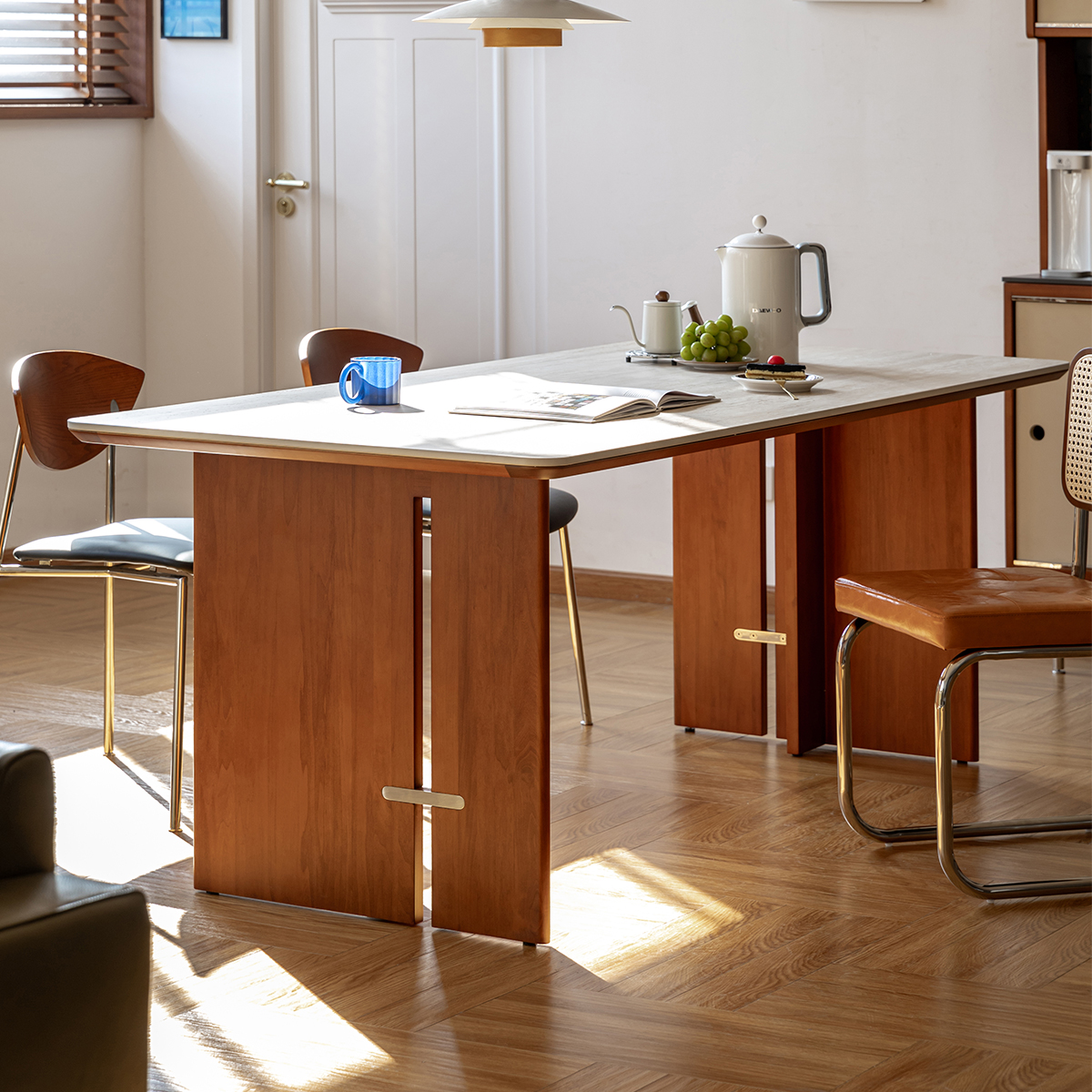 Woody Prime Box 多機能セラミックダイニングテーブル