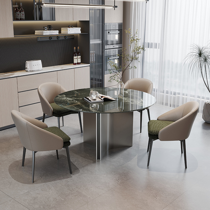 モダン大理石円卓テーブル