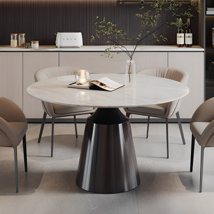 大理石ラウンドベーステーブル