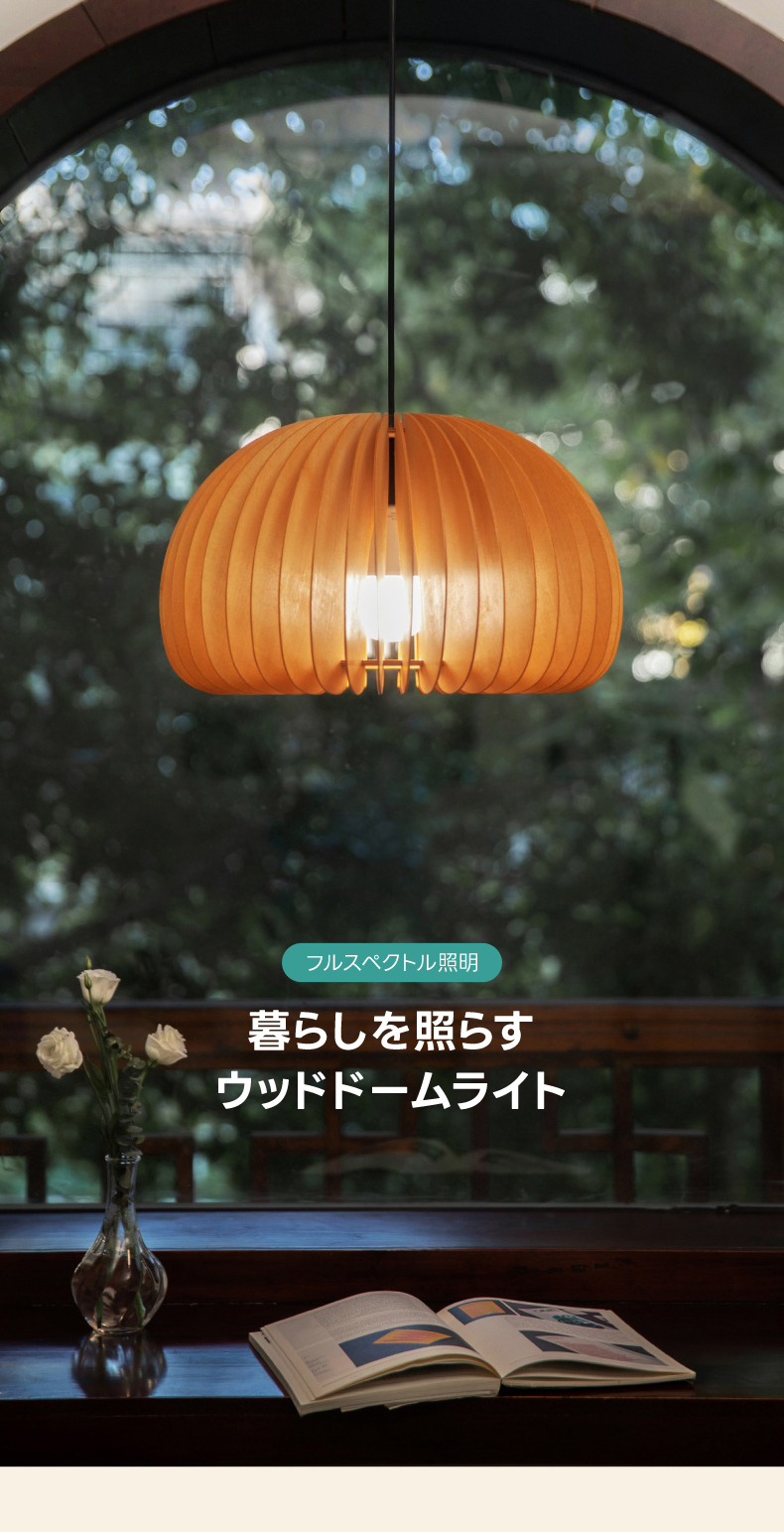 ウッドドームライト | 自然素材の美しさと多用途なデザイン – CAGUUU