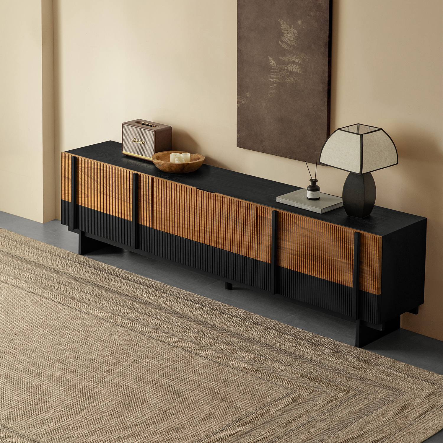 サイドボード od03208｜北欧モダン オーク材 ミニマムモダンサイドボードドロワー