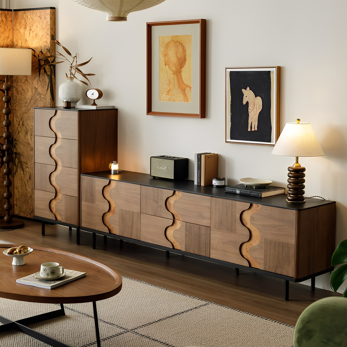 カーブラインテレビボード