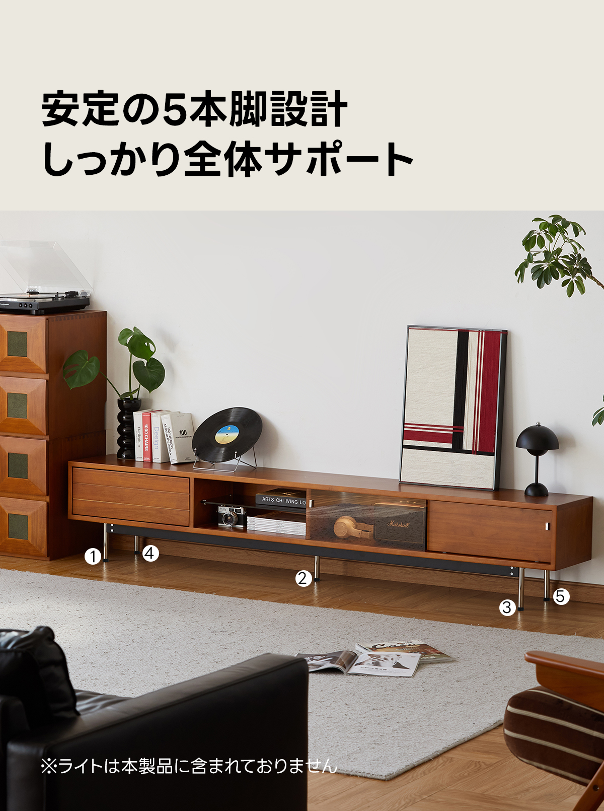 Woody Prime Box 扉付きウッドTVボード | 高級感と耐久性を兼ね備えた