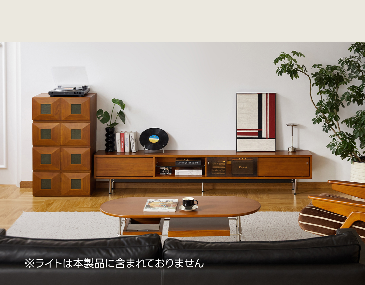 Woody Prime Box 扉付きウッドテレビボード｜高品質木材が生み出す