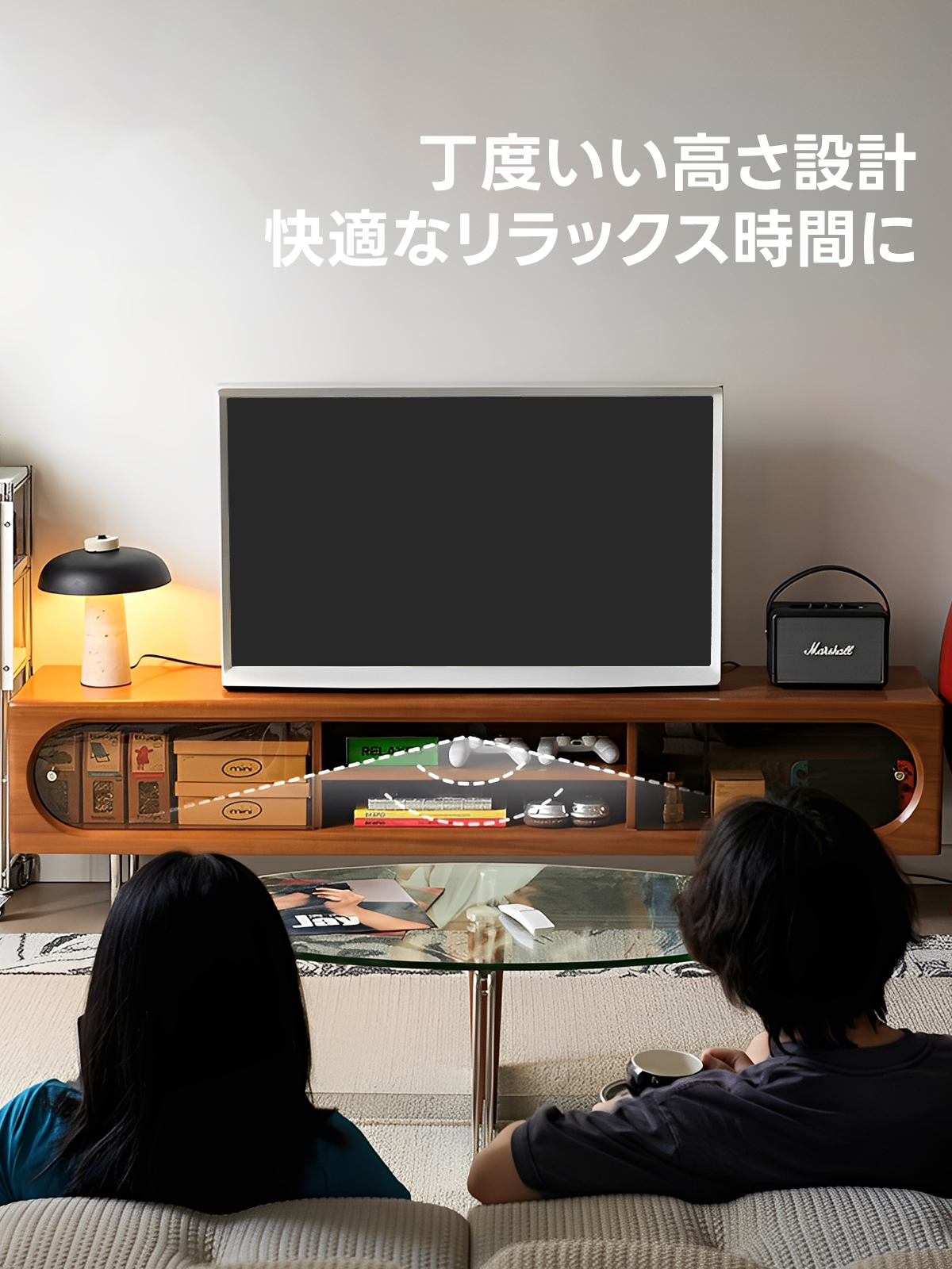 レトロガラスTVボード