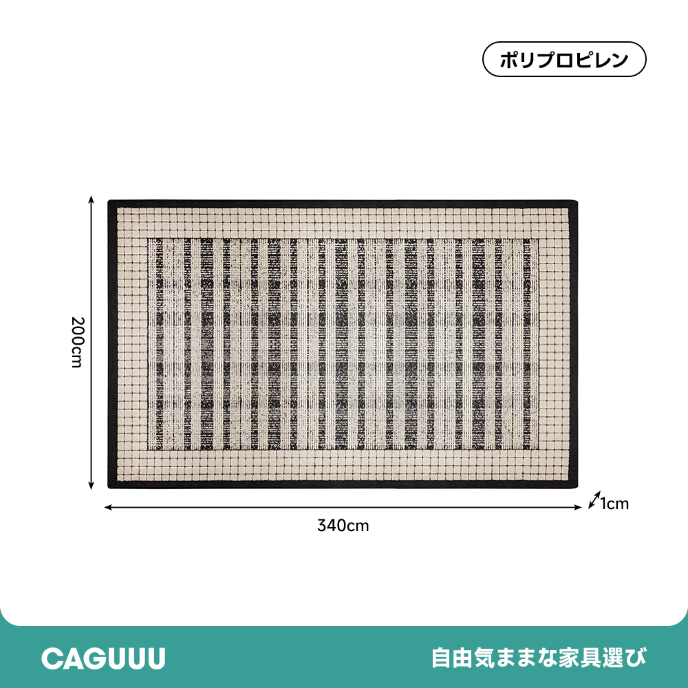 モノクロームラインラグ