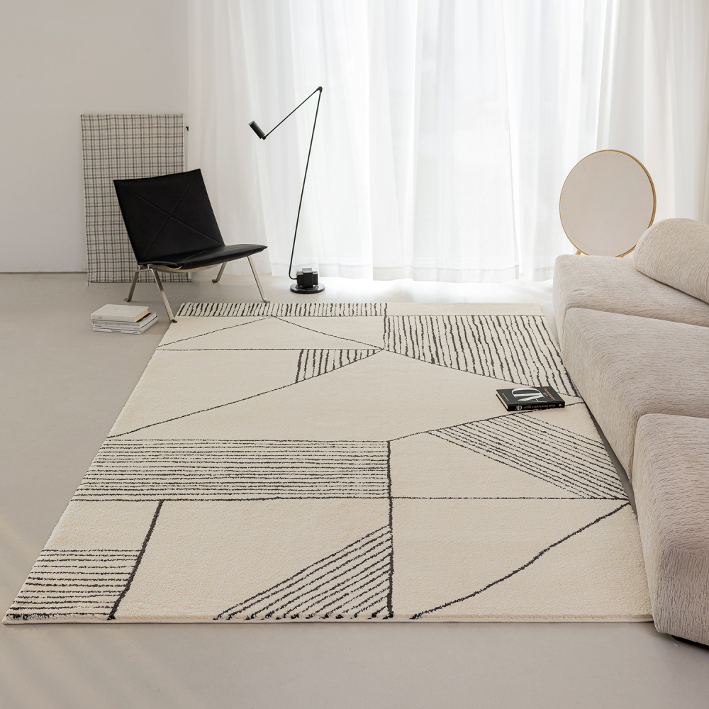 アーバンジオメトリックラインラグ