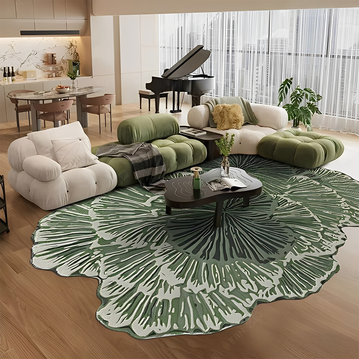 リーフシェードラグ