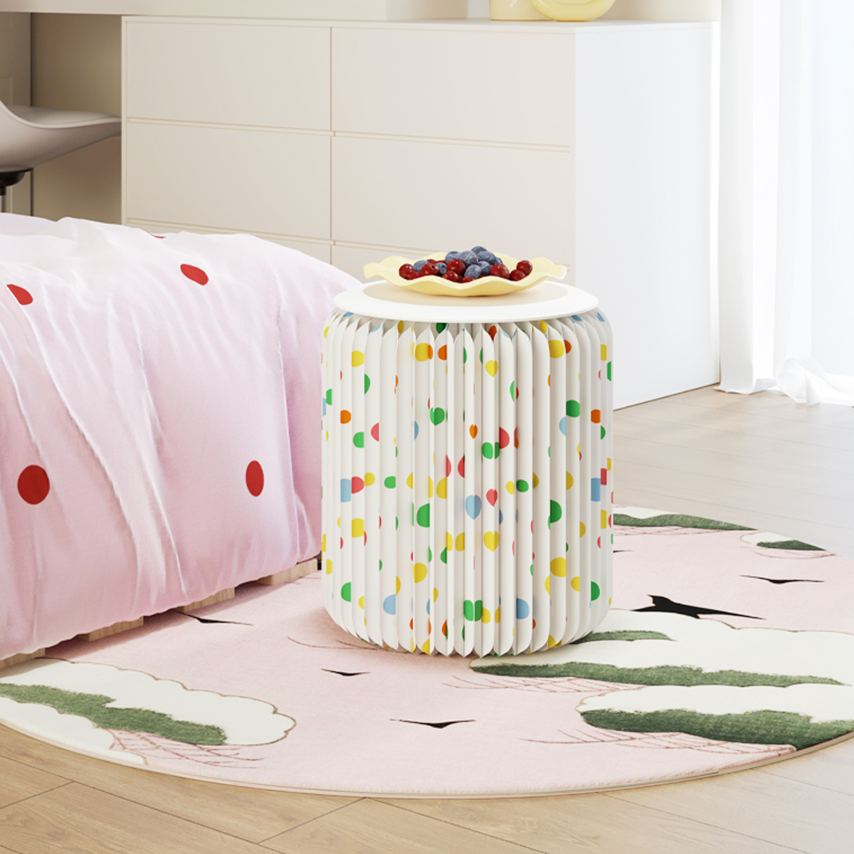 Kraft Paper カラードットペーパースツール