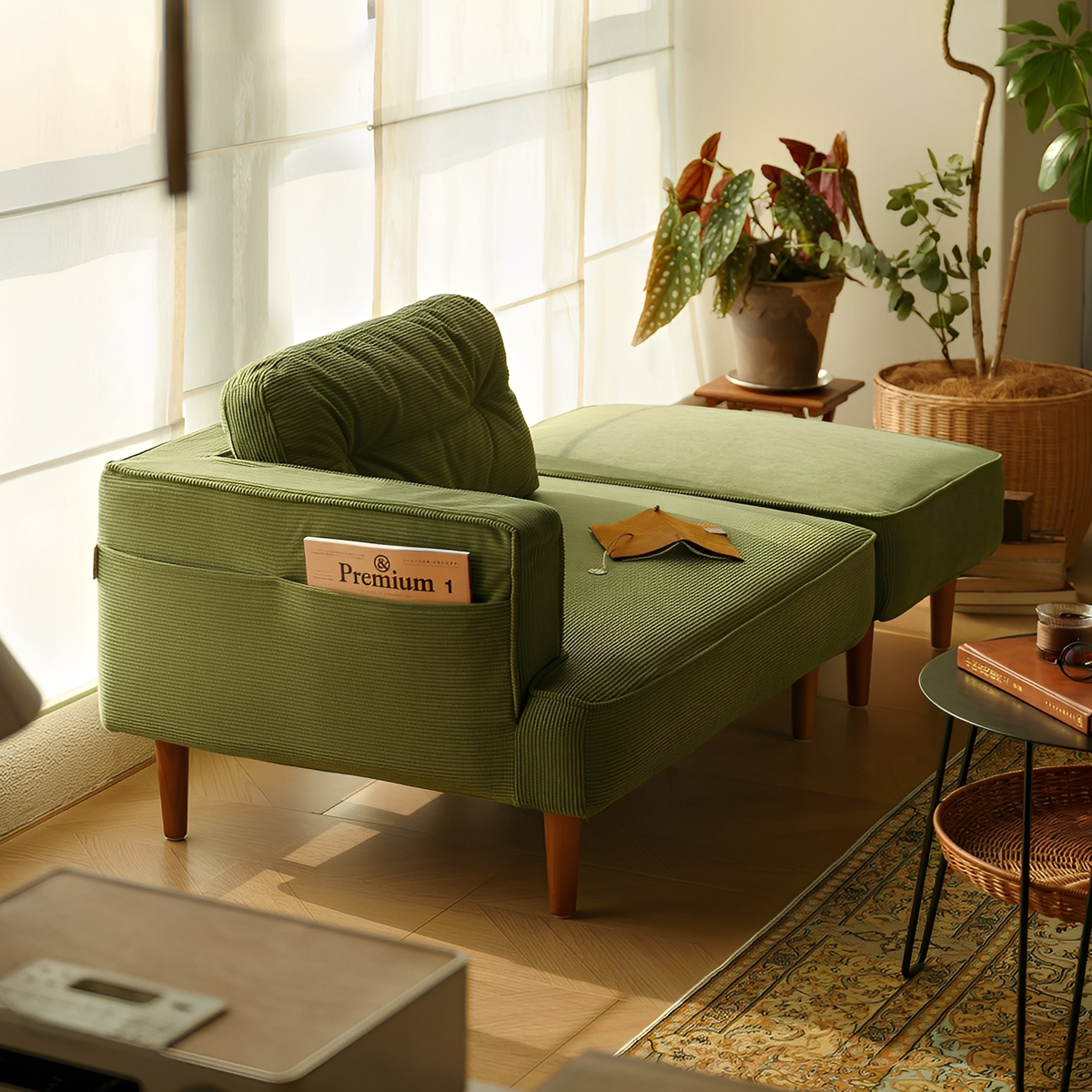 コーデュロイコンパクトソファ