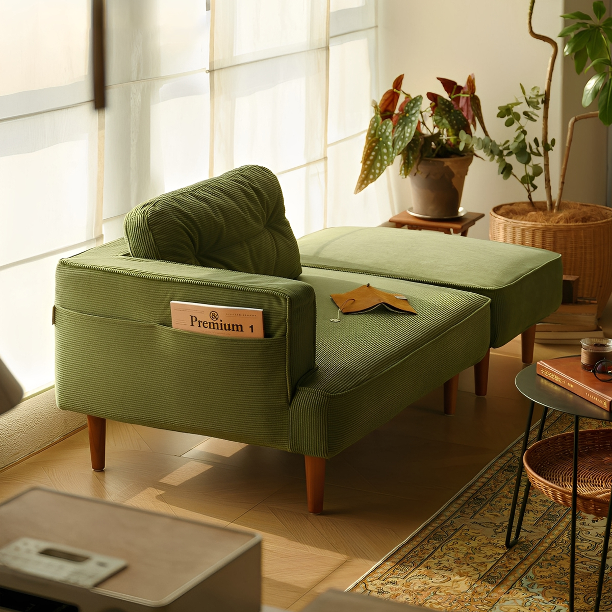 コーデュロイコンパクトソファ