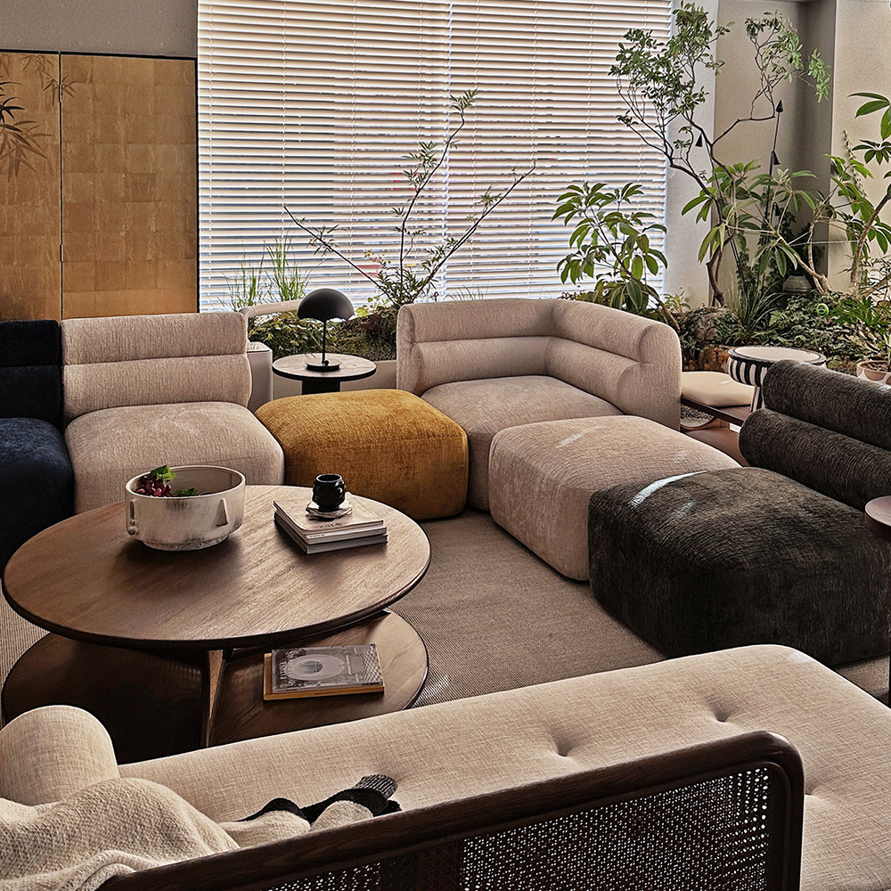 展開式リビングソファ