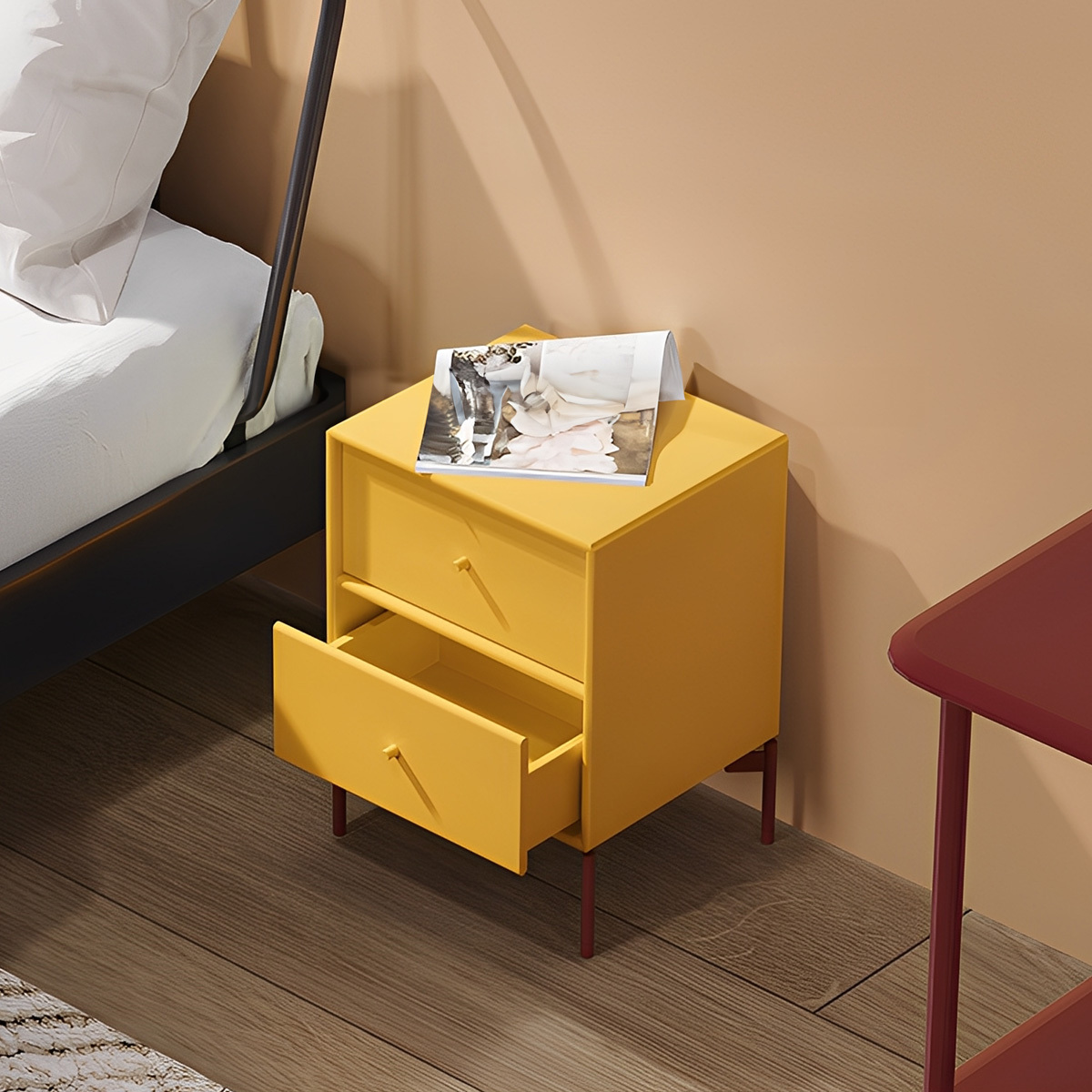 ◇◇ RETRO ビンテージ ナイトテーブル ◇◇ レトロポップナイトテーブル | カラフルで環境に優しい収納力 – CAGUUU