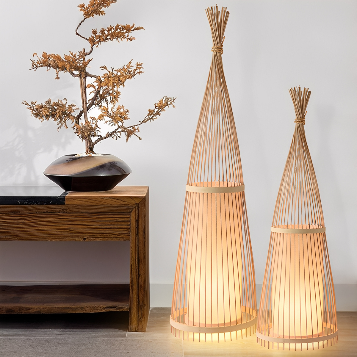 和モダンフロアライト