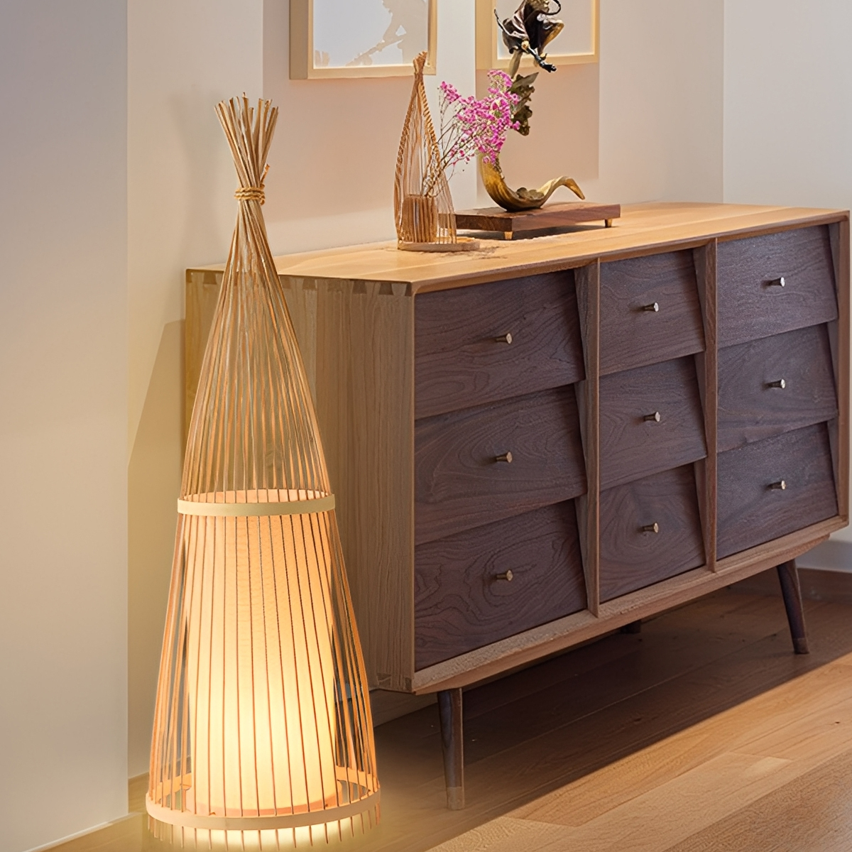 和モダンフロアライト