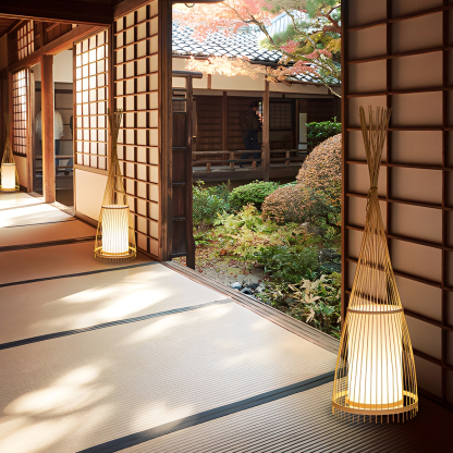 和モダンフロアライト