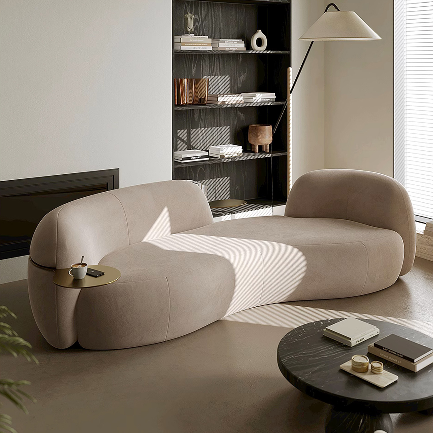 モダンラウンジカーブソファ