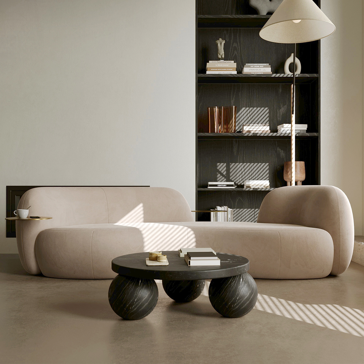 モダンラウンジカーブソファ