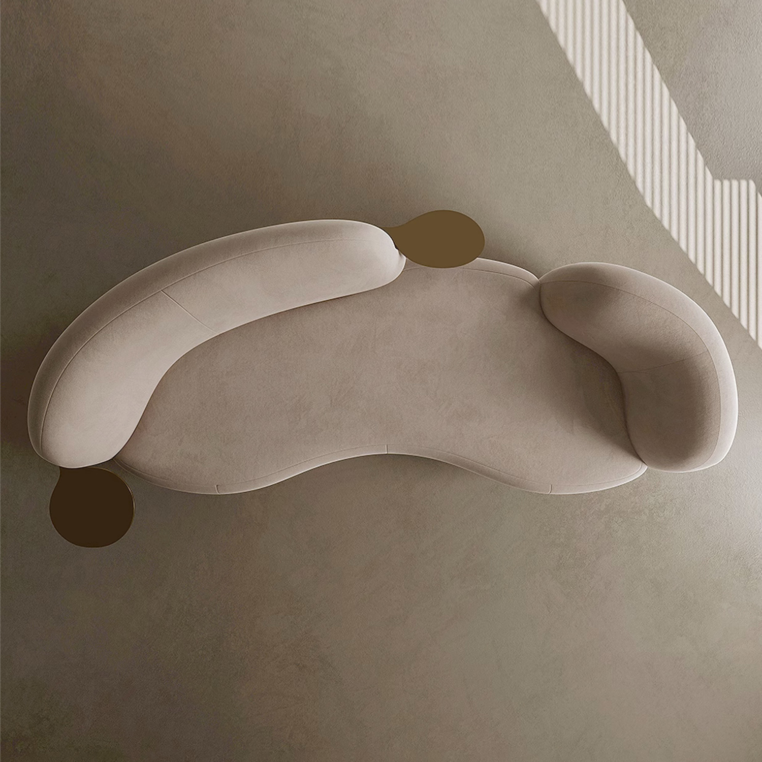 モダンラウンジカーブソファ