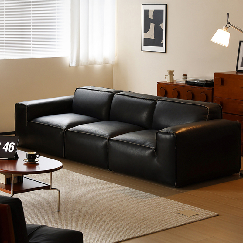 シルエットレザーソファ