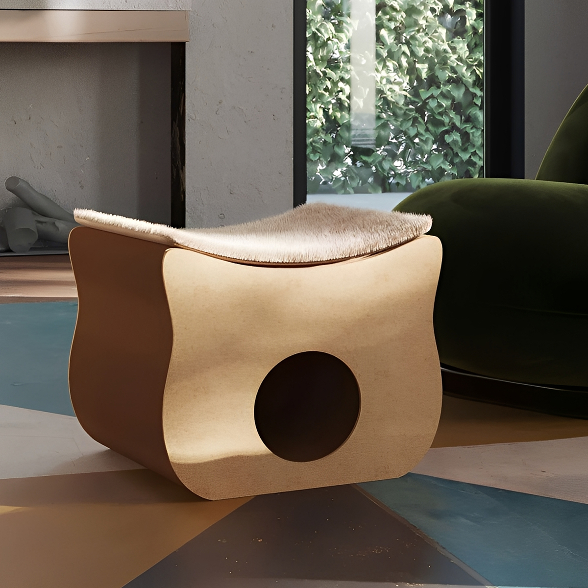 Kraft Paper 猫型ペットハウス