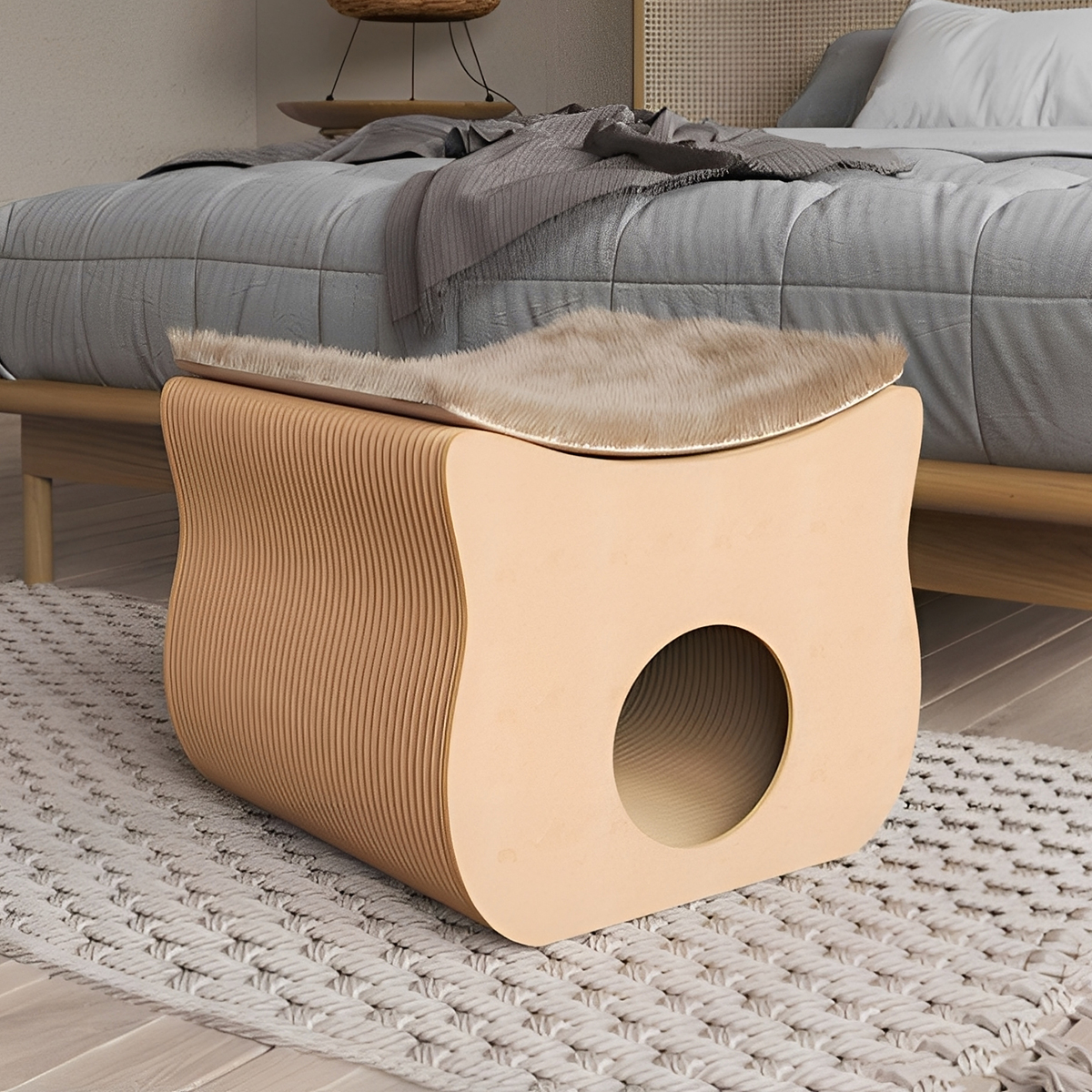 Kraft Paper 猫型ペットハウス